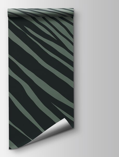 Fototapet Linii albe și negre pe un fundal verde, Fototapet abstracte, Fototapet populare, t00778v3 - Tapeko.ro