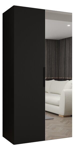 Dulap de haine 100 cm Mirabella 2 (Negru + Negru). 1126396