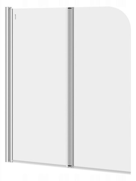 Cersanit Easy New, paravan de baie cu 2 aripi 115(lungime) x 140(inaltime) cm, sticla transparenta, profil cromat, S301-290