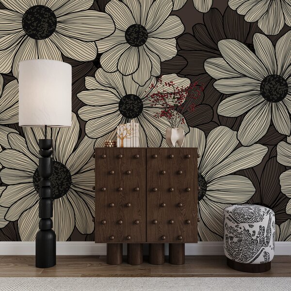 Fototapet Motive florale în nuanțe delicate, Fototapet flori, Fototapet populare, t00779v3 - Tapeko.ro