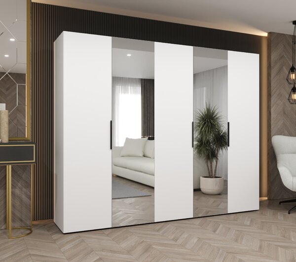 Dulap de haine 250 cm Mirabella 2 (alb + Negru). 1126426