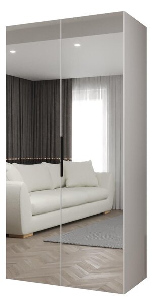 Dulap de haine 100 cm Mirabella 3 (alb + Negru). 1126448