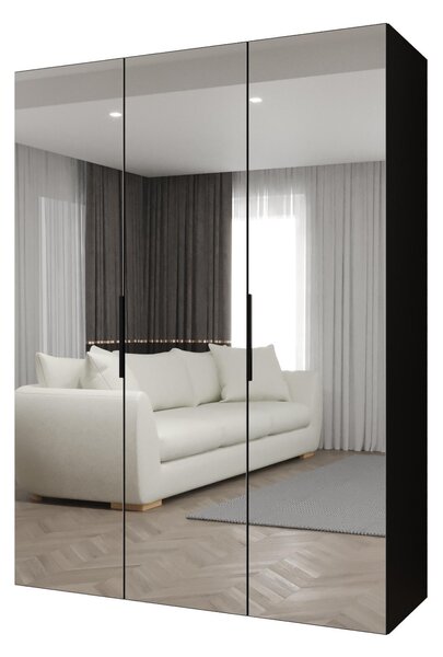 Dulap de haine 150 cm Mirabella 3 (Negru + Negru). 1126462