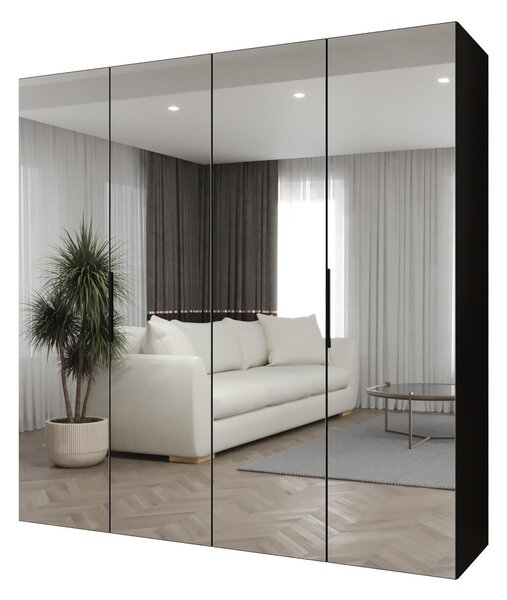 Dulap de haine 200 cm Mirabella 3 (Negru + Negru). 1126473