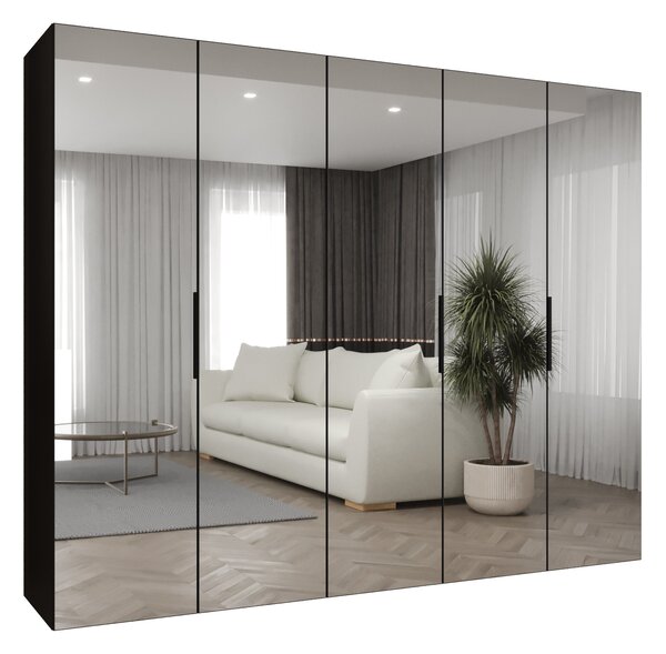 Dulap de haine 250 cm Mirabella 3 (Negru + Negru). 1126484