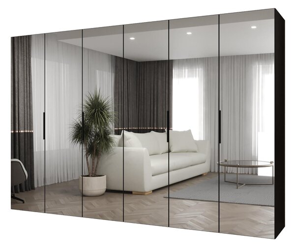 Dulap de haine 300 cm Mirabella 3 (Negru + Negru). 1126495
