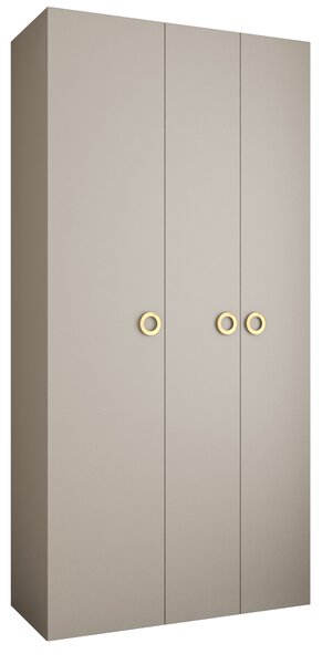 Dulap de haine 130 cm Carmela 50-1 (Cașmir + Auriu). 1126692