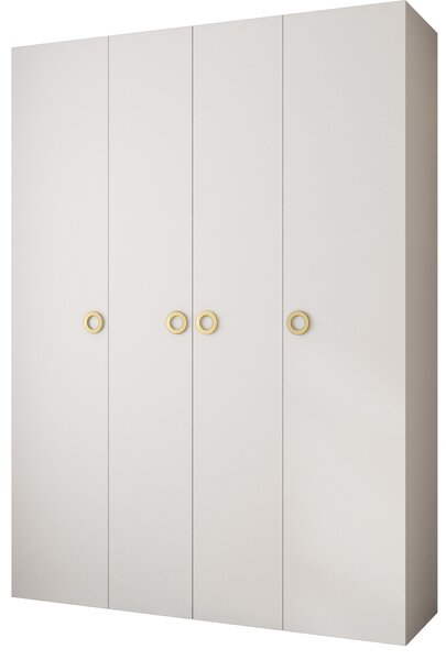 Dulap de haine 180 cm Carmela 40-1 (alb + Auriu). 1126534