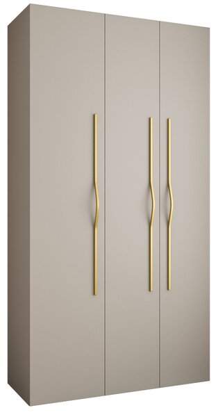 Dulap de haine 130 cm Carmela 50-2 (Cașmir + Auriu). 1126736