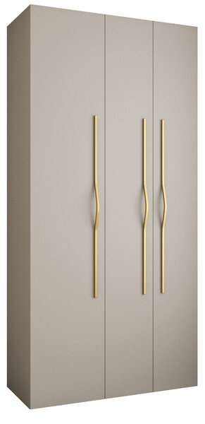Dulap de haine 120 cm Carmela 40-2 (Cașmir + Auriu). 1126556