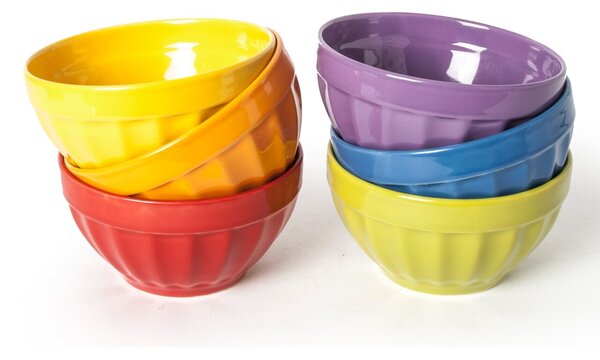 Set 6 boluri, Rainbow, Excelsa, 550 ml, ceramica, multicolor