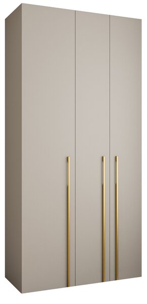 Dulap de haine 120 cm Carmela 50-3 (Cașmir + Auriu). 1126776