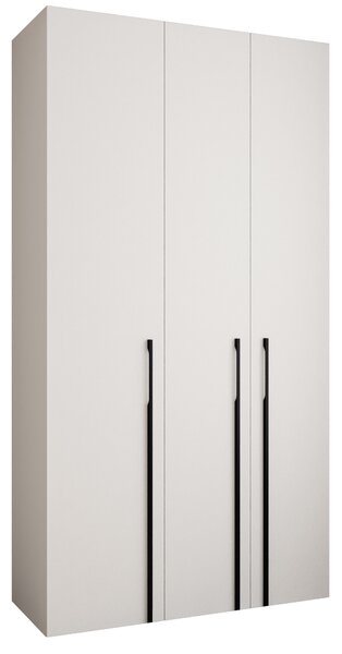 Dulap de haine 130 cm Carmela 50-3 (alb + Negru). 1126777