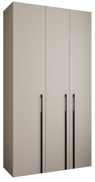 Dulap de haine 130 cm Carmela 50-3 (Cașmir + Negru). 1126779