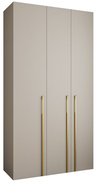 Dulap de haine 130 cm Carmela 40-3 (Cașmir + Auriu). 1126604