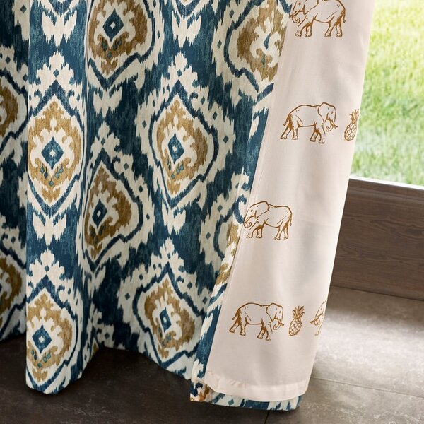 Draperii albastre 2 buc. 168x229 cm Suri Geo – Pineapple Elephant