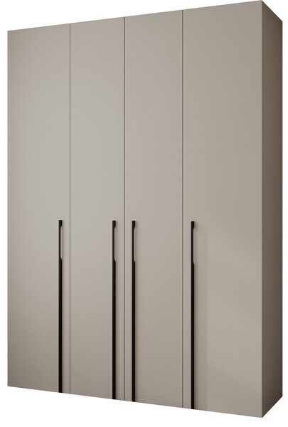 Dulap de haine 180 cm Carmela 40-3 (Cașmir + Negru). 1126623