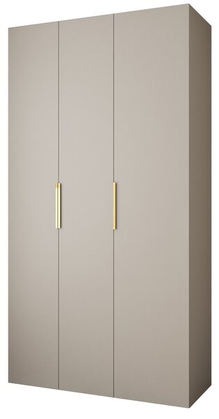 Dulap de haine 130 cm Carmela 40-4 (Cașmir + Auriu). 1126648