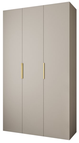 Dulap de haine 140 cm Carmela 40-4 (Cașmir + Auriu). 1126652
