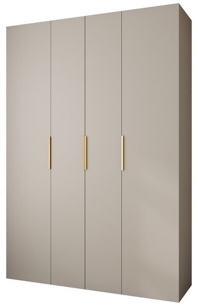 Dulap de haine 170 cm Carmela 50-4 (Cașmir + Auriu). 1126840