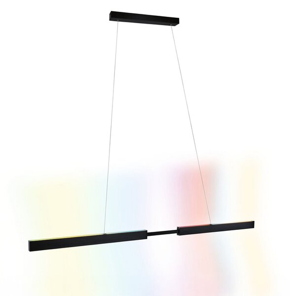 Paulmann Lampă suspendată LED Aptare, negru, RGBW, inteligentă, dimabilă., reglabil, Negru, Studiu / Birou, Metal, Modern