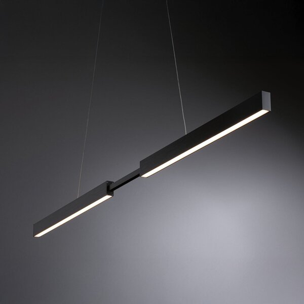Paulmann Lampă suspendată LED Aptare, negru, RGBW, inteligentă, dimabilă., reglabil, Negru, Studiu / Birou, Metal, Modern