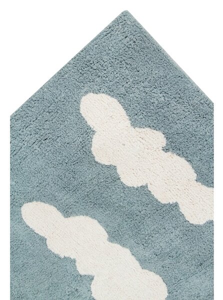 Covor pentru copii albastru lavabil/țesut manual din bumbac 120x160 cm Clouds Vintage Blue – Lorena Canals