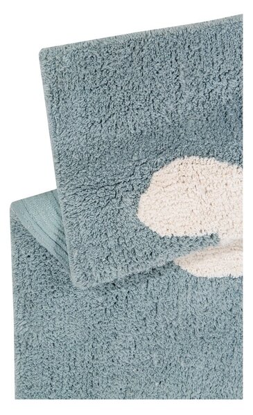 Covor pentru copii albastru lavabil/țesut manual din bumbac 120x160 cm Clouds Vintage Blue – Lorena Canals
