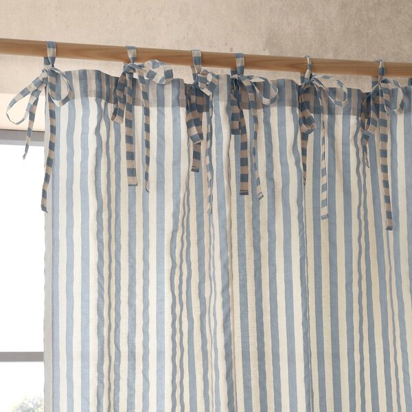Perdea albastră 140x183 cm Zanzibar Stripe – Pineapple Elephant