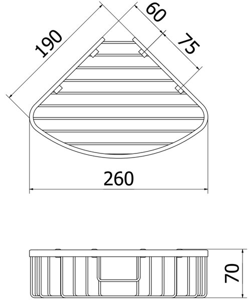 Mexen Uni-C, raft de colț, auriu strălucitor, 70A8517-50