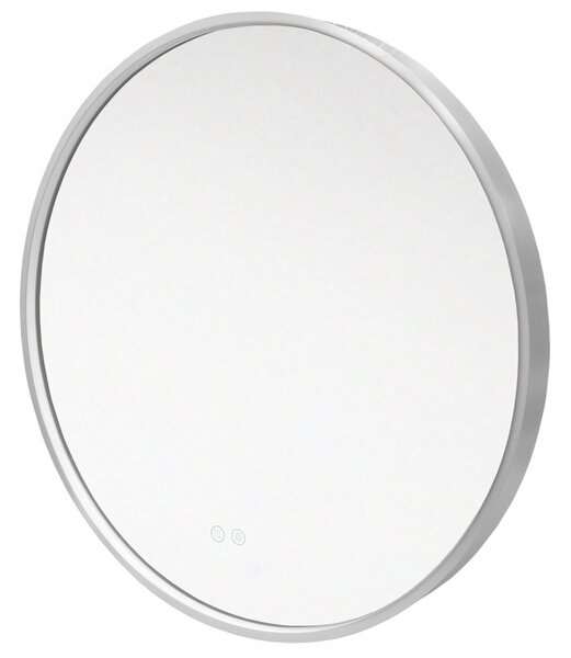 Mereo Mereo, oglindă rotundă cu LED, diametru 60 cm, iluminare LED, cadru din oțel periat, MER-CN164S