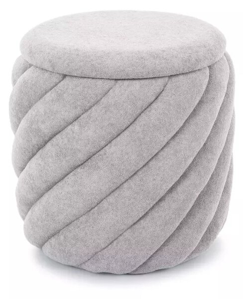Taburet gri PELARO cu spatiu de depozitare 42x42 cm