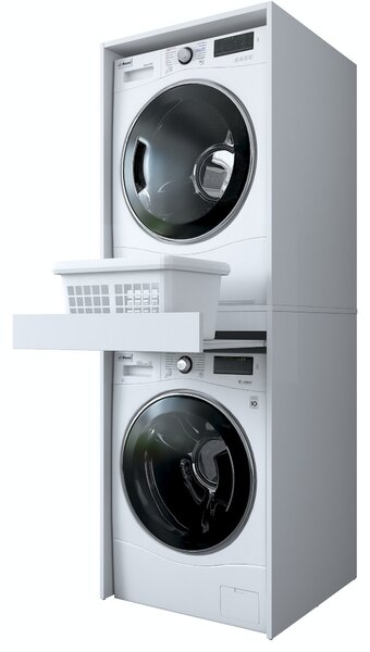 Dulap pentru mașina de spălat Kentorio (alb). 1127346