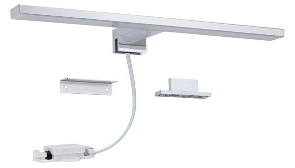 Paulmann Lampa cu LED pentru oglindă Evie, crom, 40 cm, IP44, Crom, Baie, Plastic, Modern