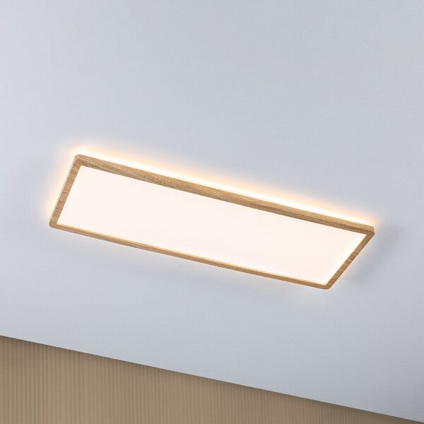 Paulmann Panou LED Atria Shine 58 cm, finisaj lemn, IP44, 3000 K, cu comutator, Lemn, Studiu / Birou, Plastic, Modern
