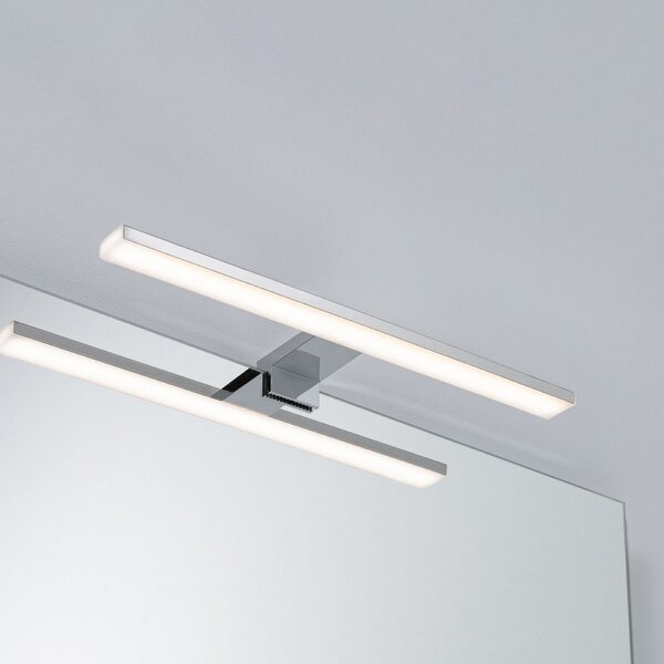 Paulmann Lampa cu LED pentru oglindă Evie, crom, 40 cm, IP44, Crom, Baie, Plastic, Modern