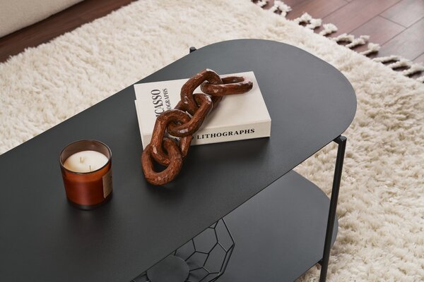 Măsuţă de cafea, Hanah Home, Culoare: Negru