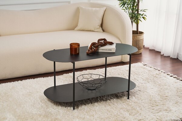 Măsuţă de cafea, Hanah Home, Culoare: Negru