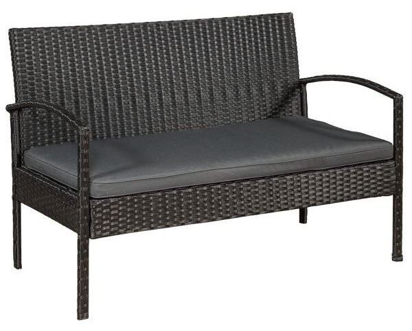 Juskys Set rattan Trinidad - negru