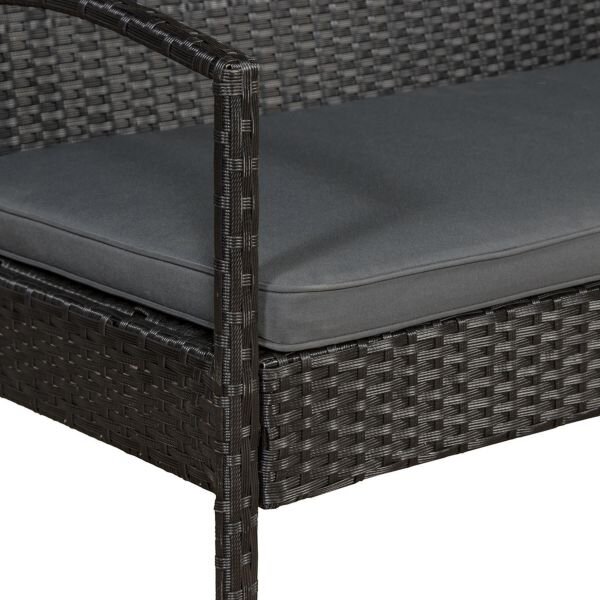 Juskys Set rattan Trinidad - negru
