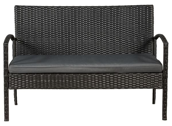 Juskys Set rattan Trinidad - negru