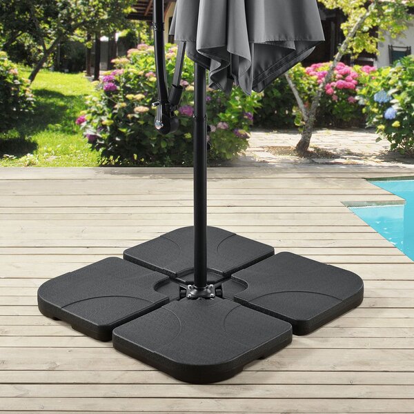 Juskys Set greutati umbrela 4 buc - negru