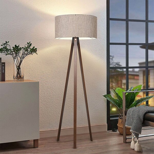 Lampadar PWL-1059, Pako World, E27, Bej-Nuc, 38x38x140 cm