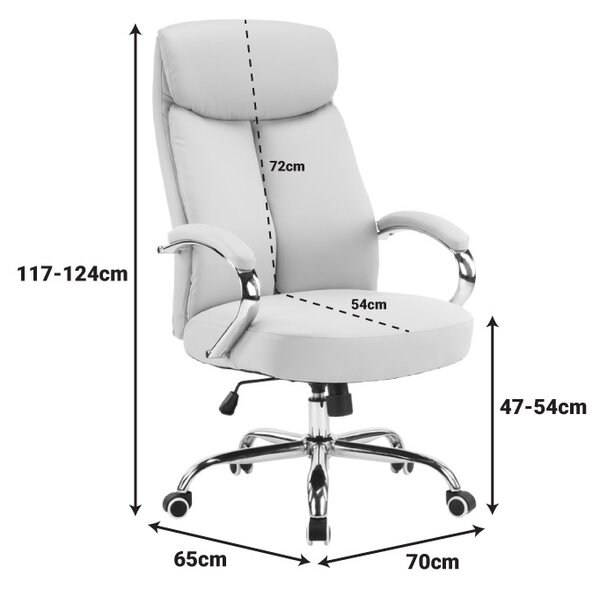 Scaun de birou directorial Venza Bej 70x65x117-124 cm