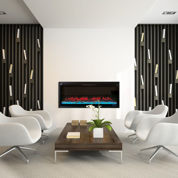 Semineu electric 3D ElectricSun VERSALYS XXL, pe perete, podea sau incorporabil, cu sunet, 10 culori, Wi-Fi cu APP internet, L200xH41cm