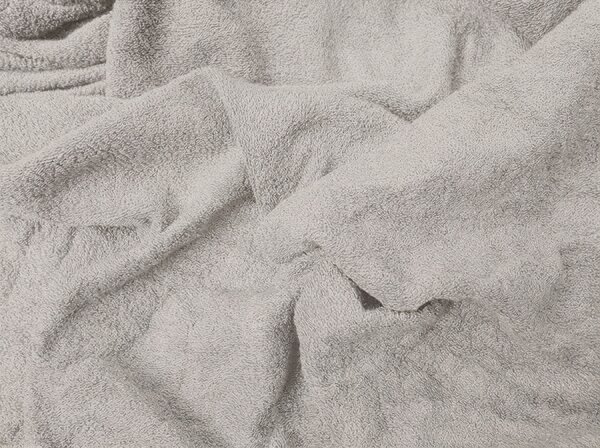 Cearsaf elastic din fleece MOLTON gri deschis 90 x 200 cm