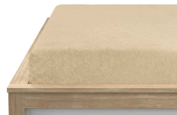 Cearsaf fleec napinaci MOLTON bej 90 x 200 cm