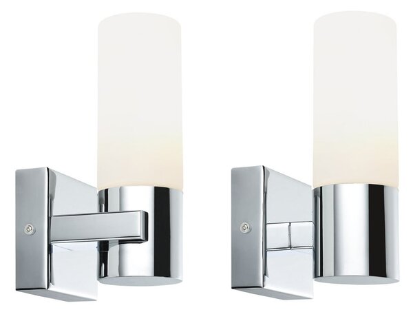 Paulmann Lampa cu LED pentru oglindă Gemini, cromată, set de 2 bucăți,, reglabil, Crom, Baie, Metal, Modern