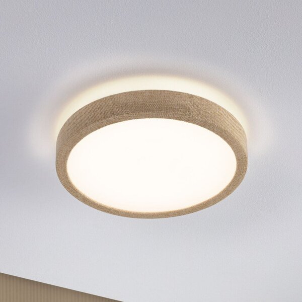 Paulmann Panou LED Cosara, Ø 30 cm, bej, IP44, 3000K, Bej, Camera de zi / sufragerie, Plastic, Scandinavă