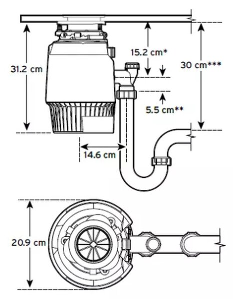 InSinkErator Evolution Plus 1000 EC tocator de deșeuri 80376T-ISE